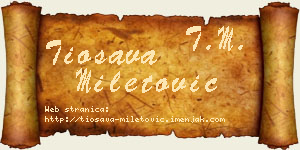 Tiosava Miletović vizit kartica